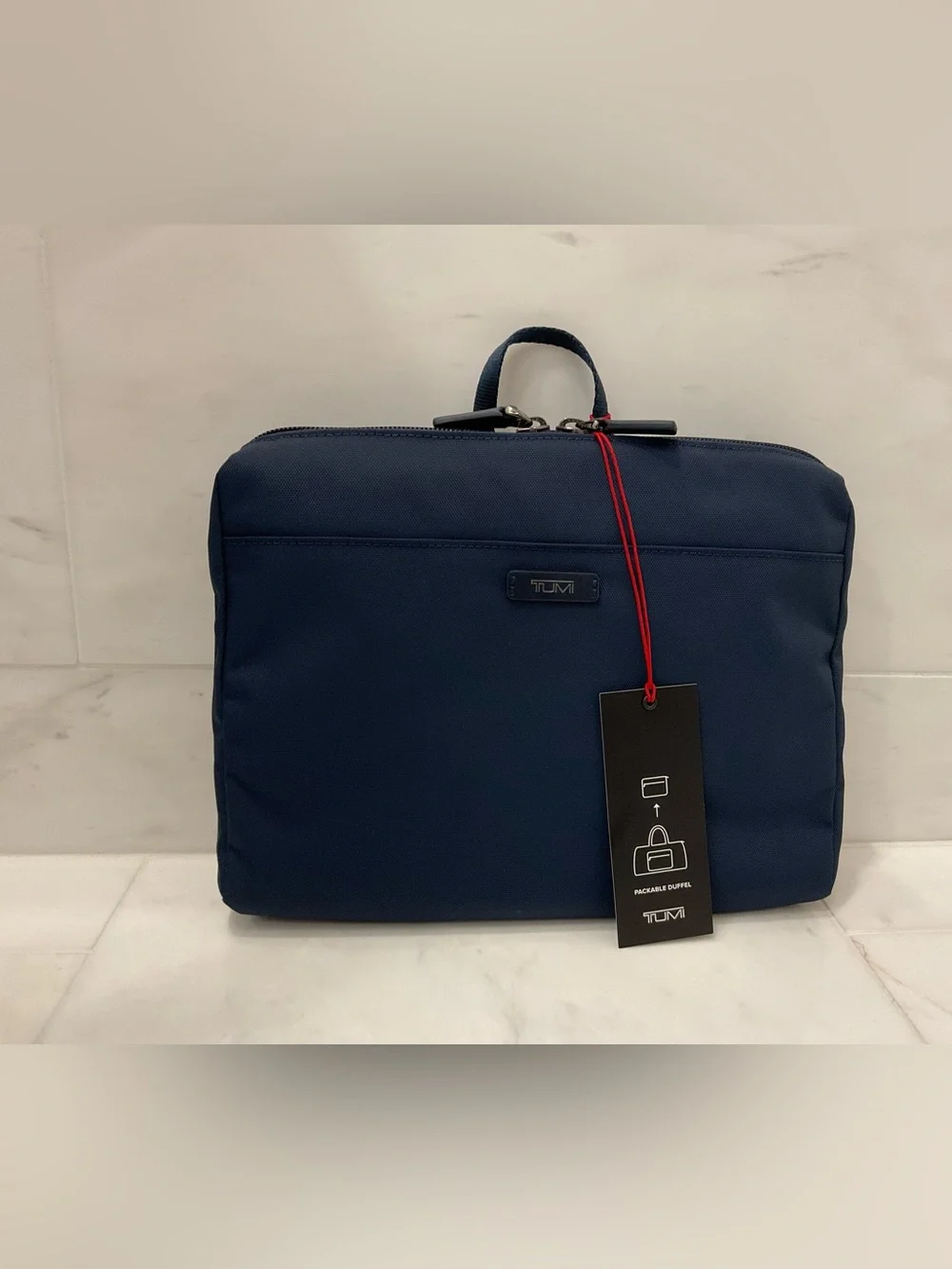 NEW TUMI Voyageur JUST IN CASE Packable 20.5” Duffel Bag - SOLID NAVY BLUE